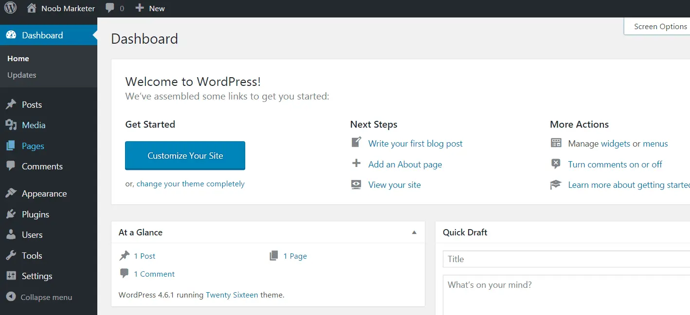 wordpress-dashboard