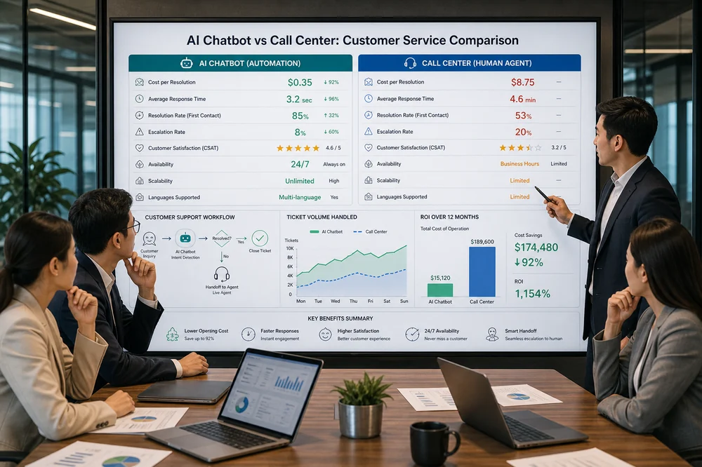 AI Chatbot กับ Call Center ต่างกันอย่างไร