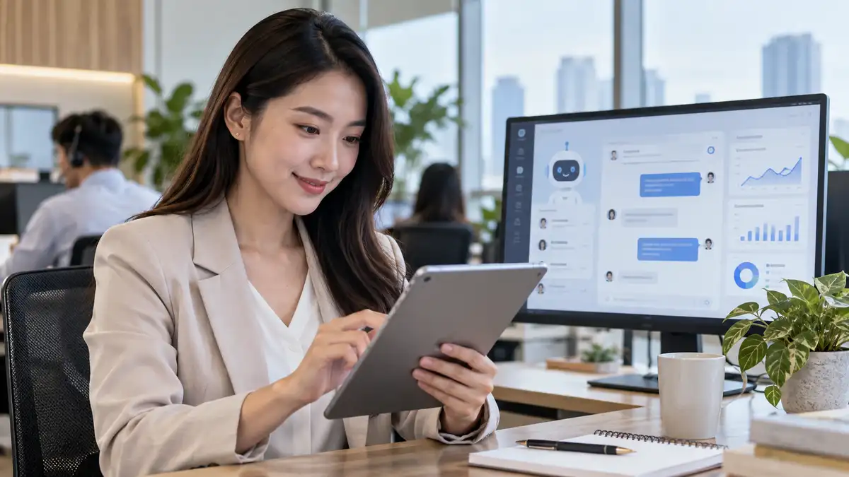 AI เชื่อม CRM — ภาพประกอบแนวทางการทำงานของระบบ