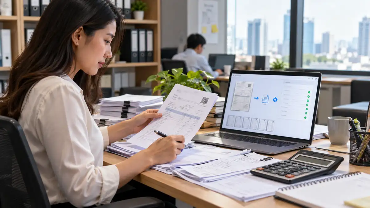 AI อ่านเอกสาร — ภาพประกอบแนวทางการทำงานของระบบ