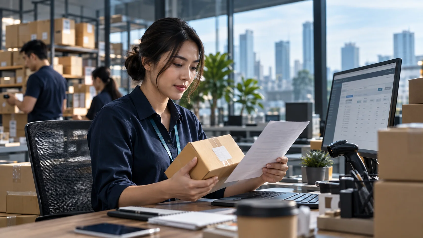 เชื่อมเว็บไซต์กับ ERP — เจ้าหน้าที่ตรวจคำสั่งซื้อและข้อมูลจากเว็บไซต์เพื่อเชื่อม ERP