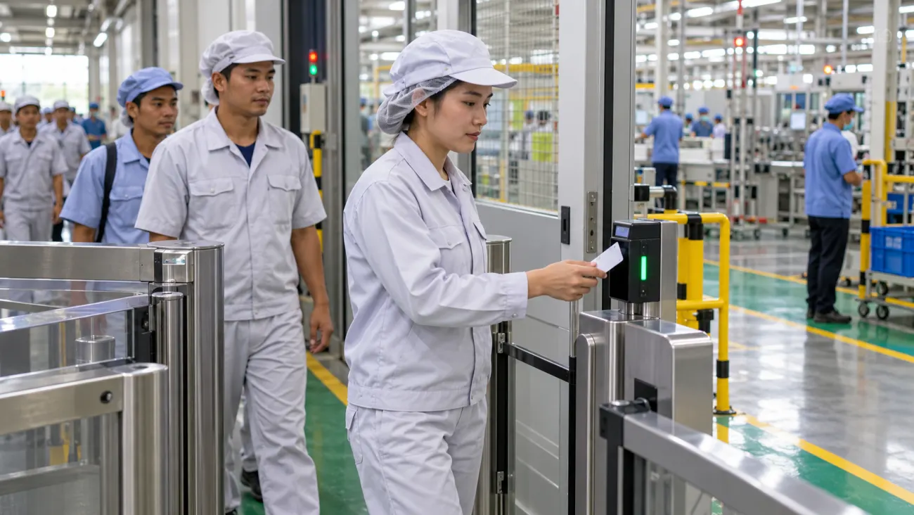 Access Control โรงงาน พนักงานไทยใช้บัตรเข้าพื้นที่ผลิต