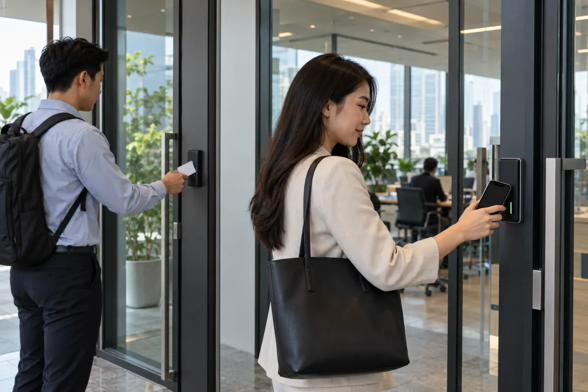 Access Control สำนักงาน ใช้ Mobile Access และคีย์การ์ด