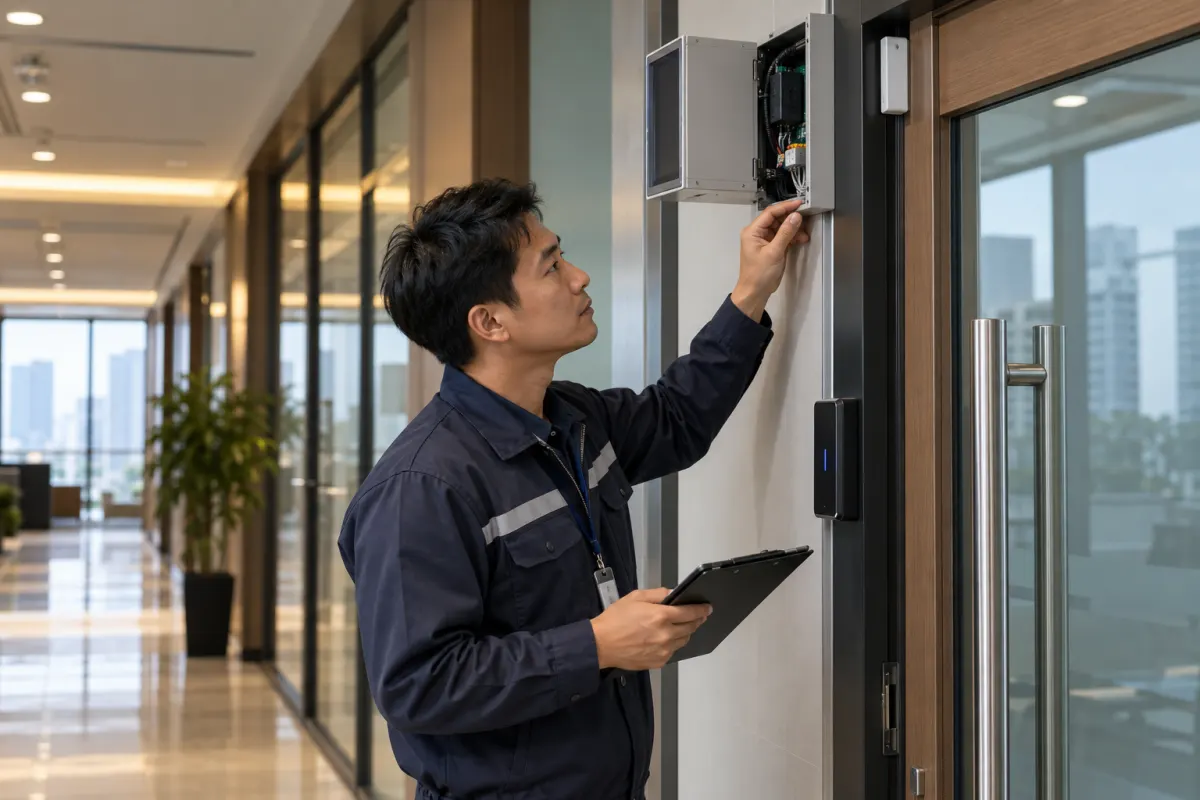 Access Control System ชุดควบคุมประตูและเครื่องอ่านที่วิศวกรไทยตรวจสอบ