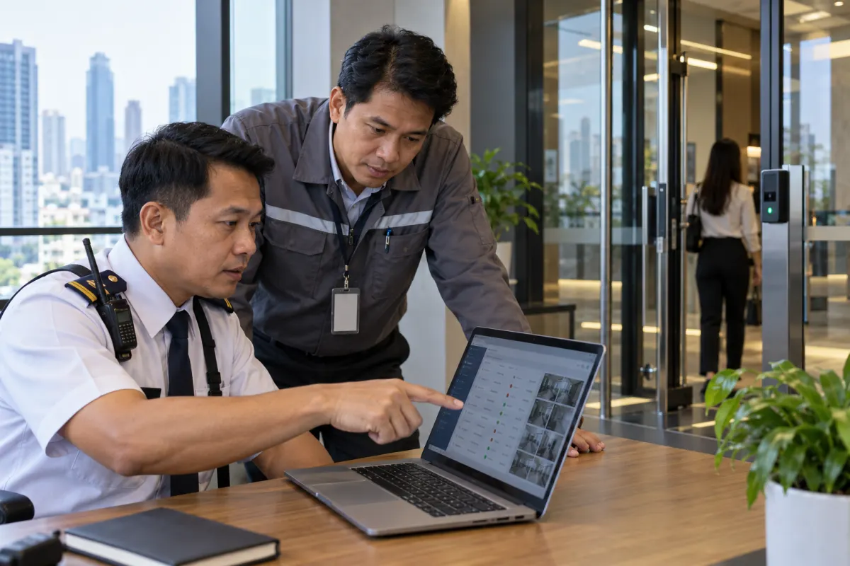 Access Control System หน้าจอตรวจสอบเหตุการณ์เข้าออกโดยทีมอาคารไทย