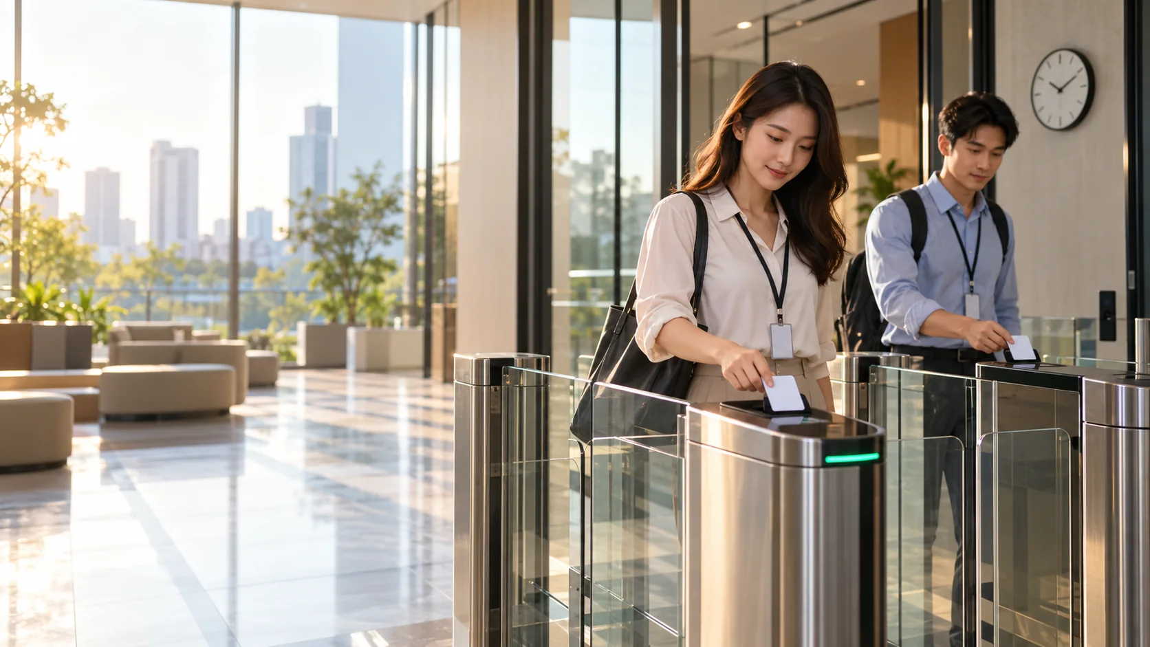 Access Control ลงเวลาพนักงาน ด้วยบัตรที่ทางเข้าสำนักงาน