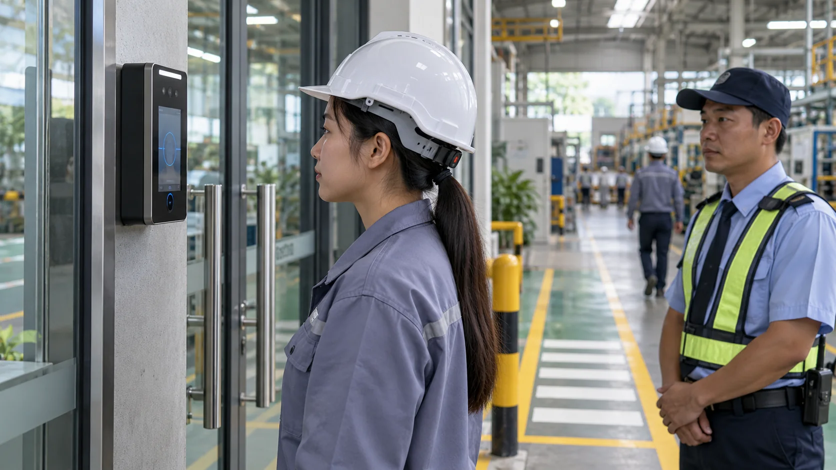 Access Control สแกนใบหน้า พนักงานไทยสแกนที่ประตูโรงงาน
