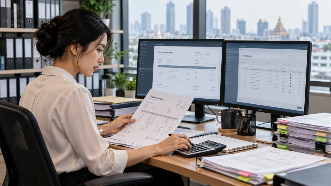 AI อ่าน Invoice — ภาพประกอบการใช้งานในองค์กร
