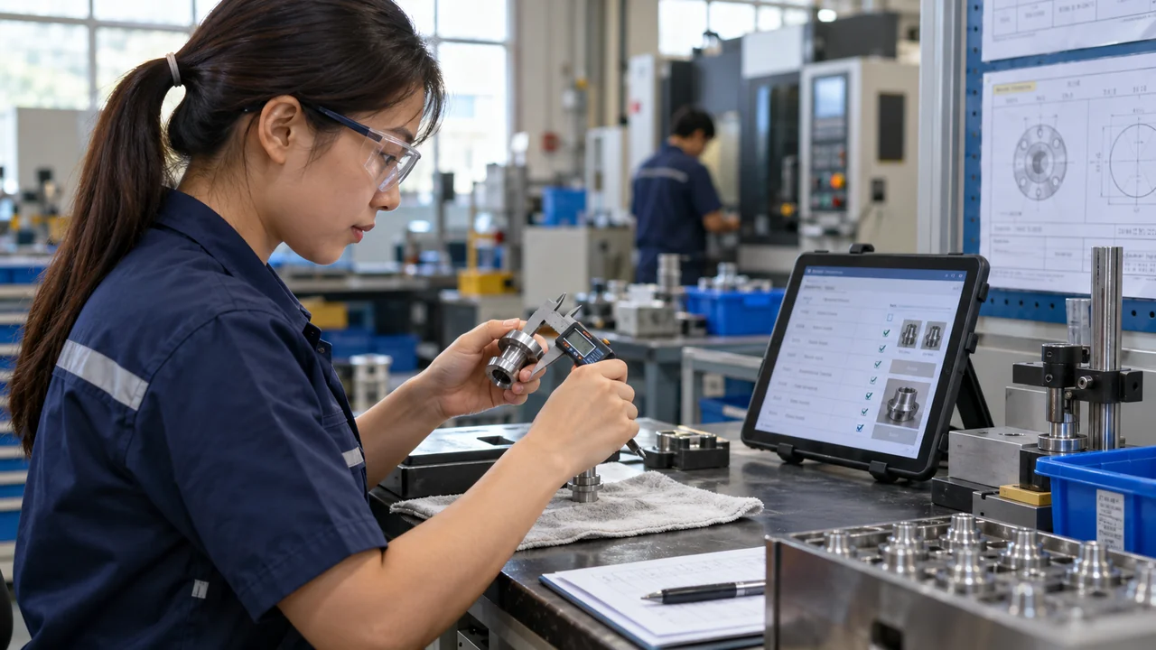 ERP โรงงานตรวจคุณภาพและบันทึกผลตามคำสั่งผลิต