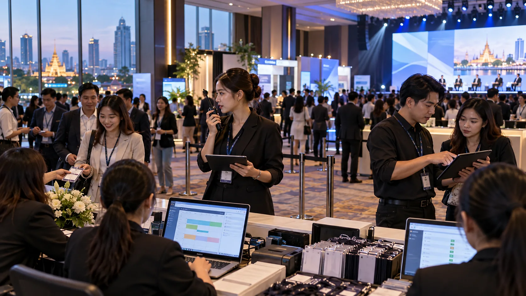 ระบบจัดงานอีเว้นท์ ทีมงานไทยจัดการลงทะเบียนและประสานงานในสถานที่จริง