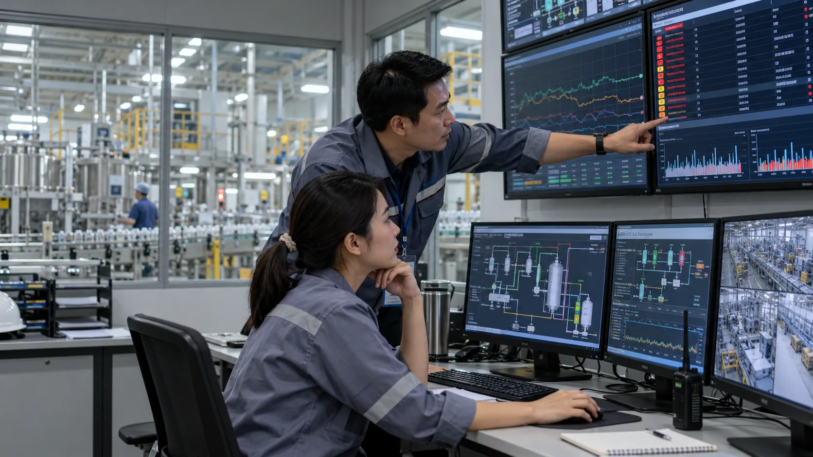 รับทำระบบ PLC, HMI, SCADA ทีมงานไทยติดตามสถานะและ Alarm ในห้องควบคุมโรงงาน
