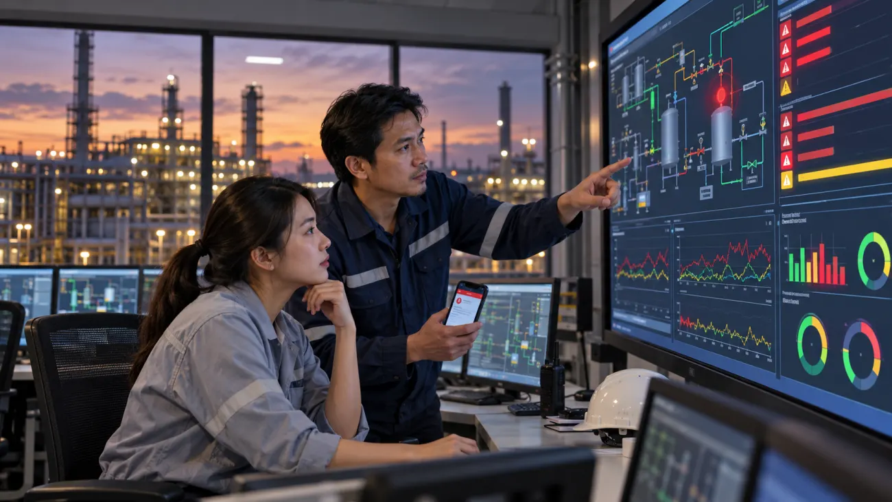 SCADA แจ้งเตือน LINE ทีมวิศวกรไทยตรวจ Alarm บน Dashboard โรงงาน