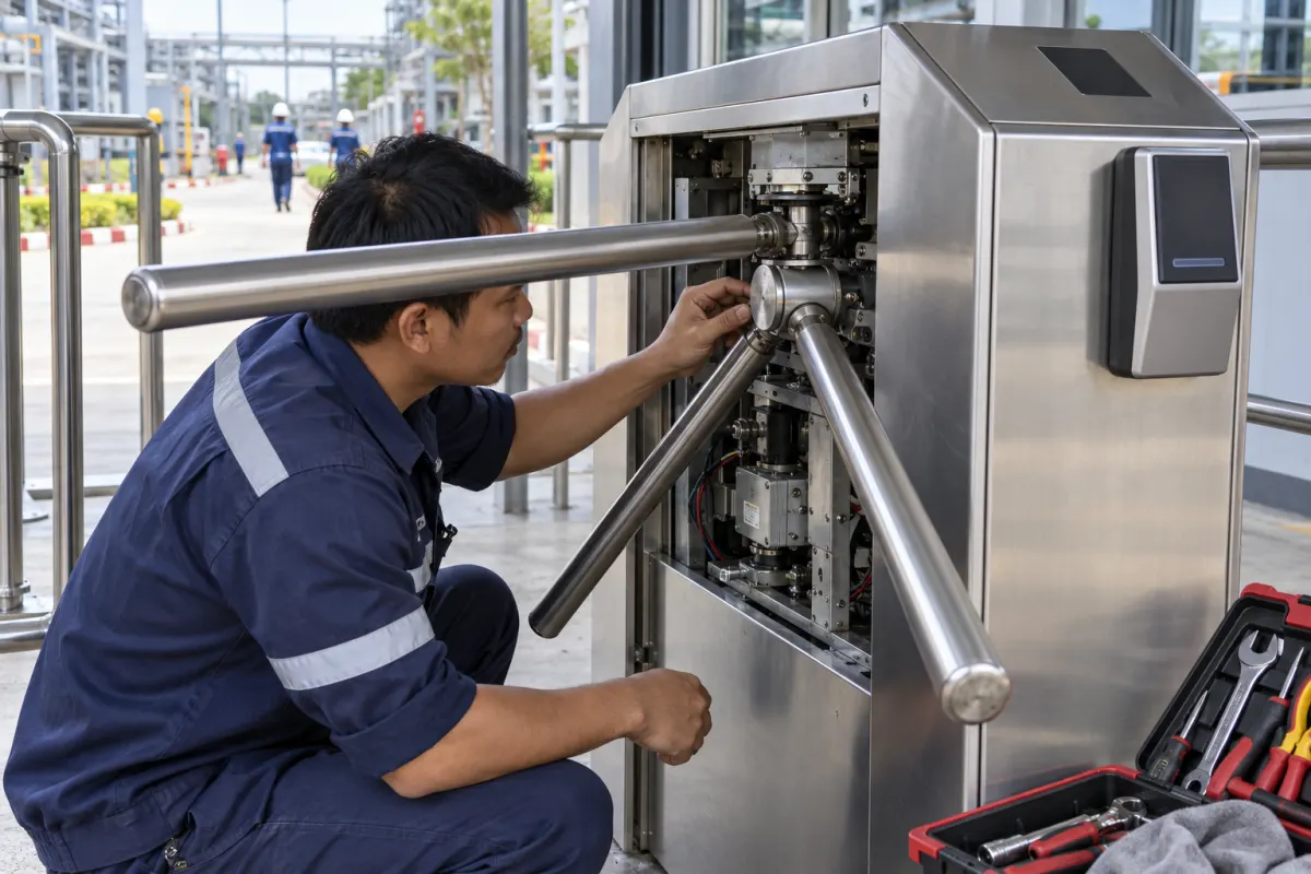 Tripod Turnstile ช่างตรวจกลไกแขนหมุน