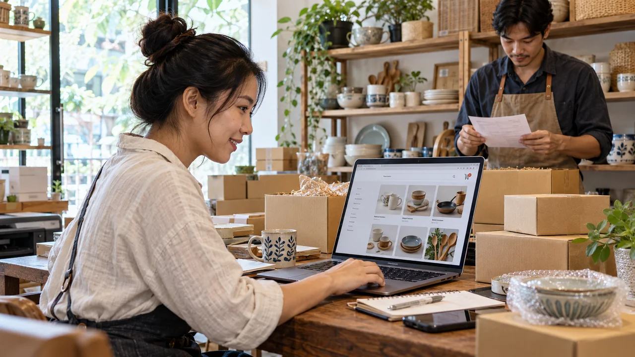 WooCommerce — เจ้าของร้านตรวจสินค้าออนไลน์และเตรียมคำสั่งซื้อในพื้นที่ทำงาน