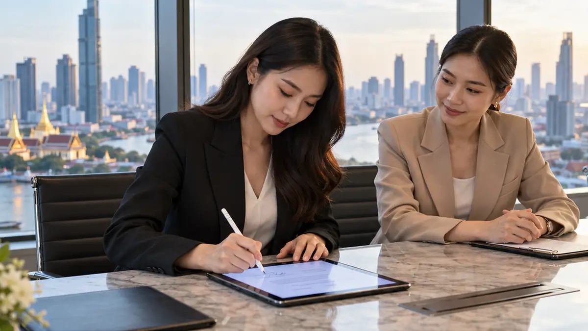 ระบบ E-Signature ผู้บริหารไทยลงนามเอกสารผ่านแท็บเล็ต