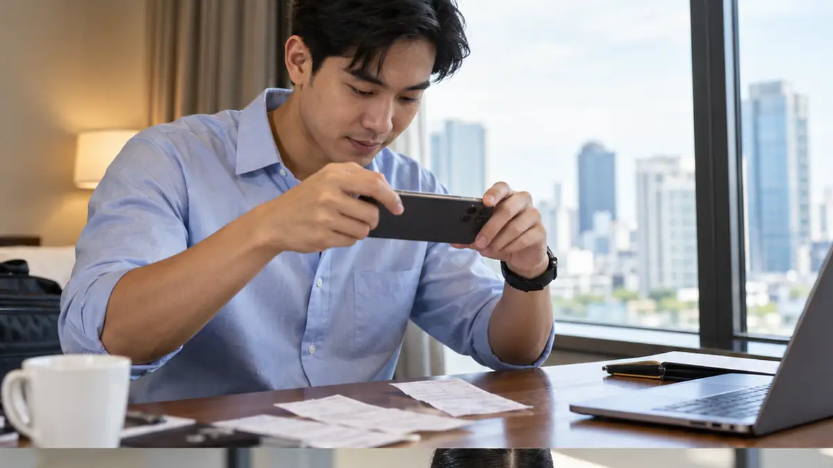 ระบบ Expense Management พนักงานไทยถ่ายใบเสร็จเพื่อยื่นเบิกค่าใช้จ่าย