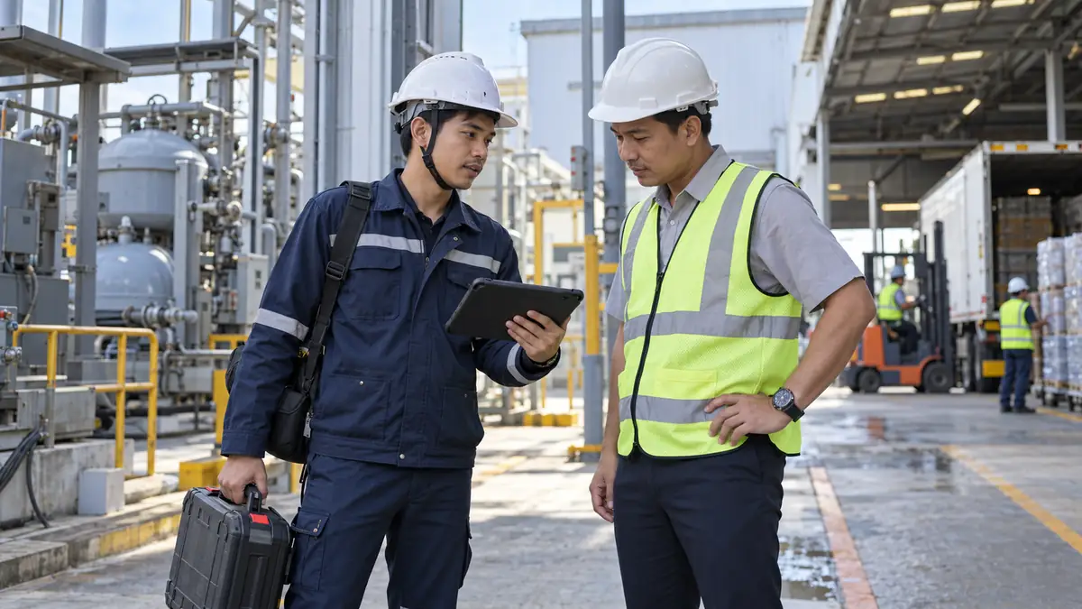 ระบบ Field Service ช่างบริการชาวไทยพบลูกค้าที่หน้างานโรงงาน