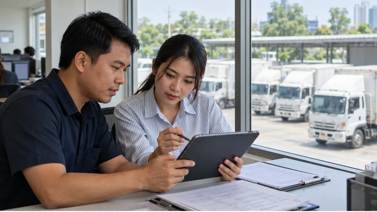 ระบบ Fleet Management ทีมไทยวางแผนรถและคนขับในศูนย์ขนส่ง