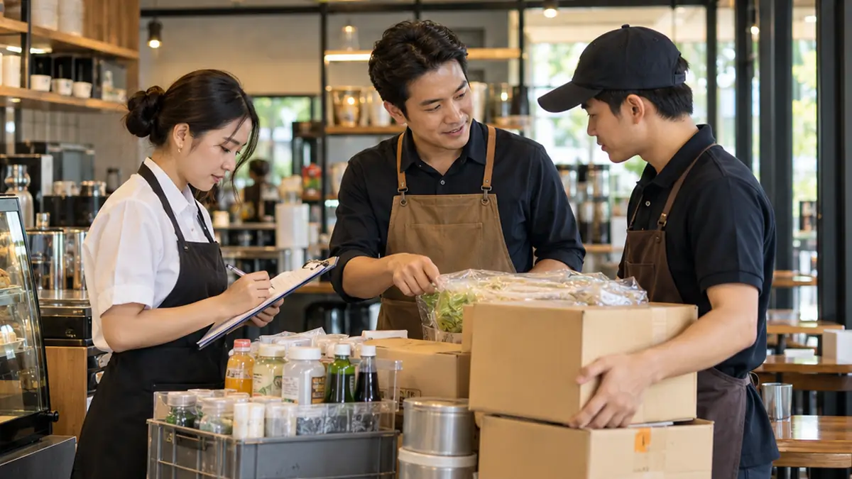 ระบบ Franchise พนักงานไทยตรวจสินค้าและมาตรฐานในสาขา